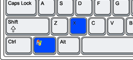 keyboard crop highlighting windows and x